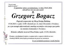 Śp. Grzegorz Bogacz – nekrolog