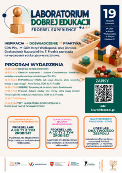 LABORATORIUM DOBREJ EDUKACJI – FROEBEL EXPERIENCE